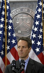 Geithner with Flags